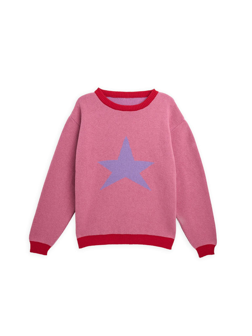 adult wool blend sweater - star