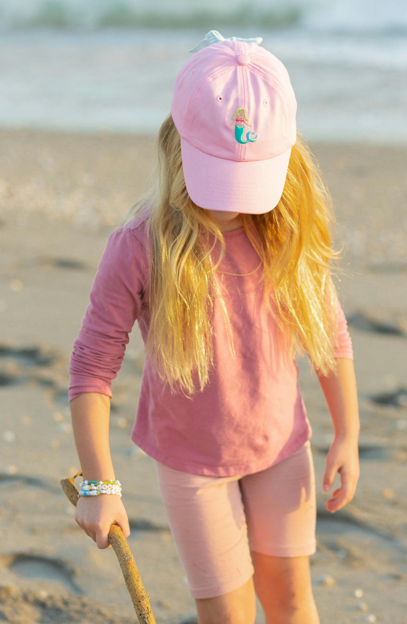 Pink Mermaid Bow Baseball Hat