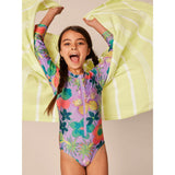 Long Sleeve One-Piece Swimsuit, Multi