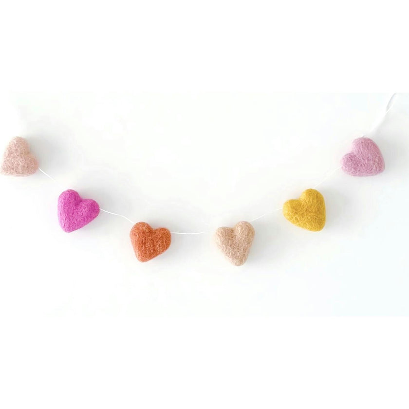 Sweet Hearts Mini Felt Garland