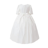 White Vasonette Pearl-Embellished Dress