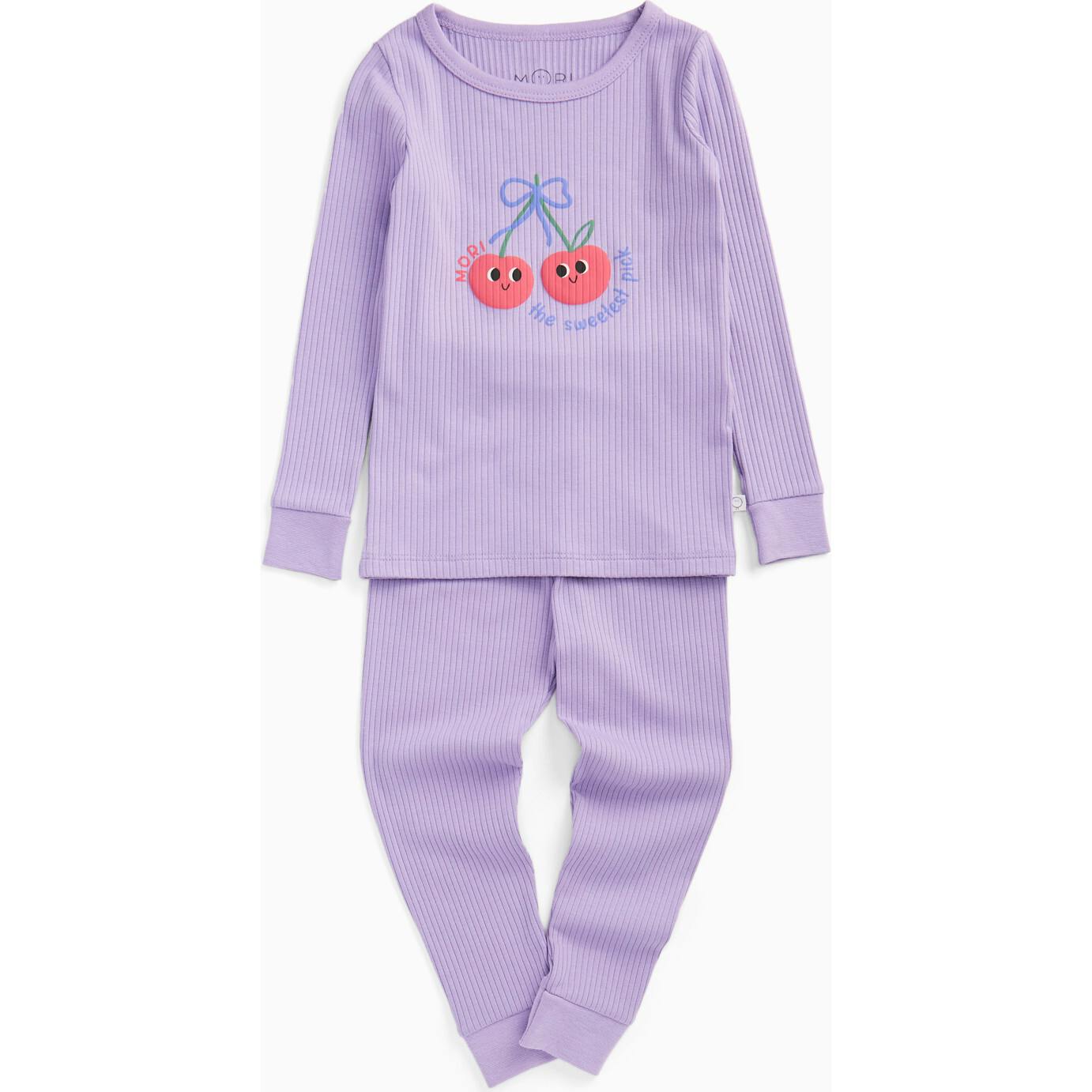 Cherry Ribbed Pajama Set