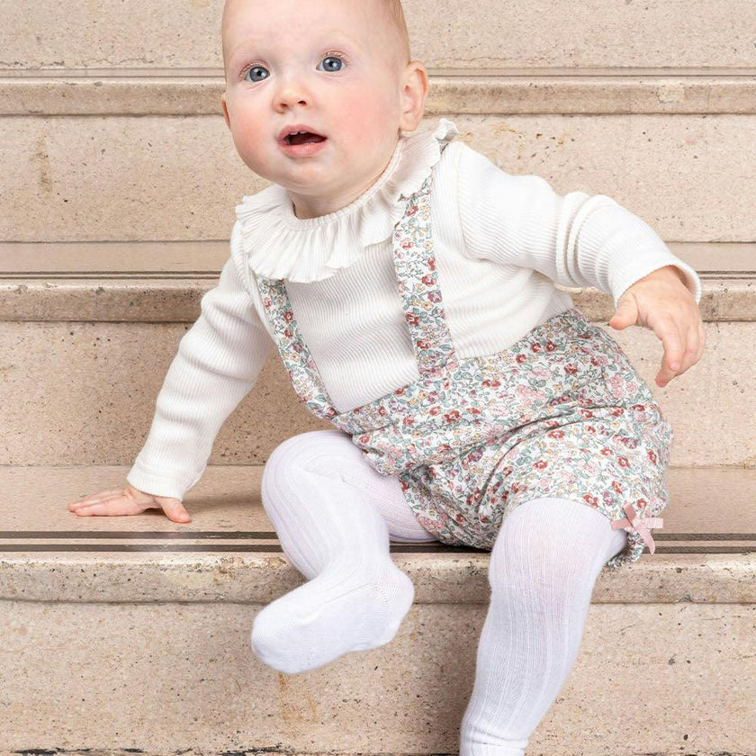 Baby Long Sleeved Grace Willow Bodysuit in Winter White