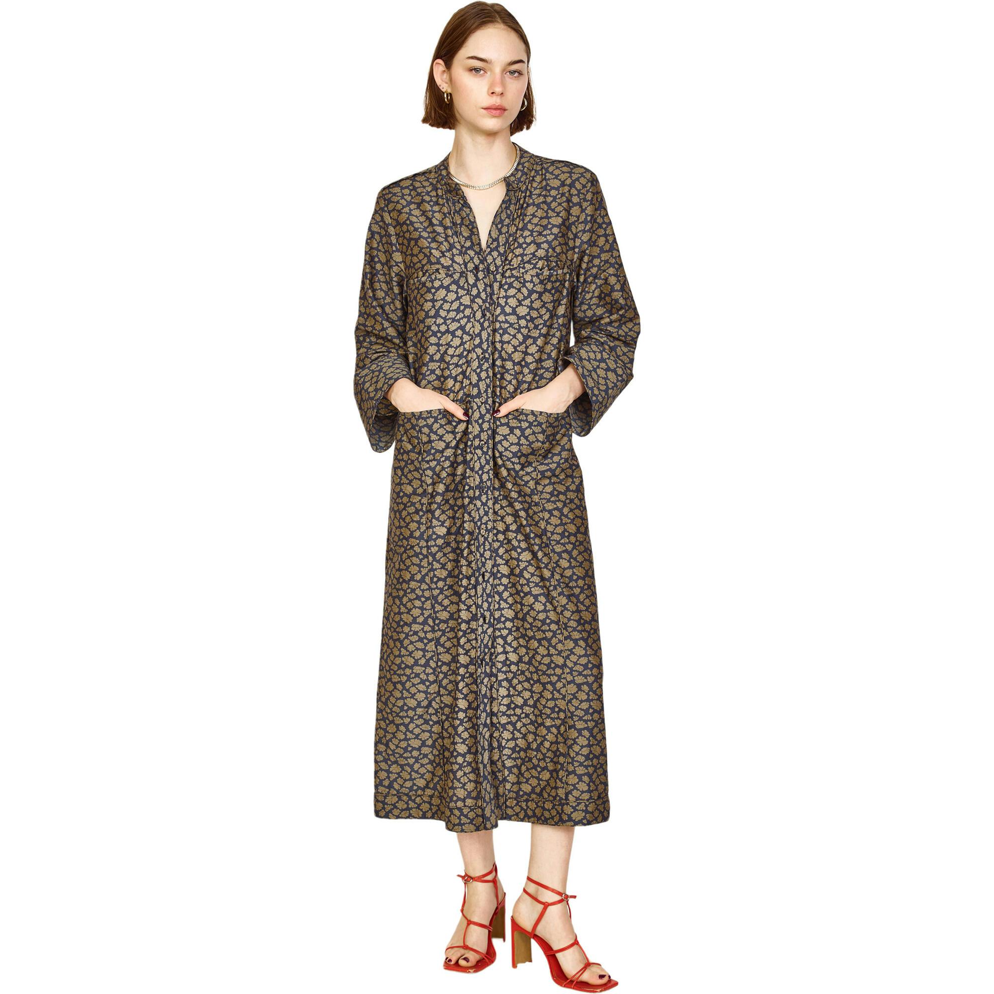 Malmo Dress in Navy Lilypad