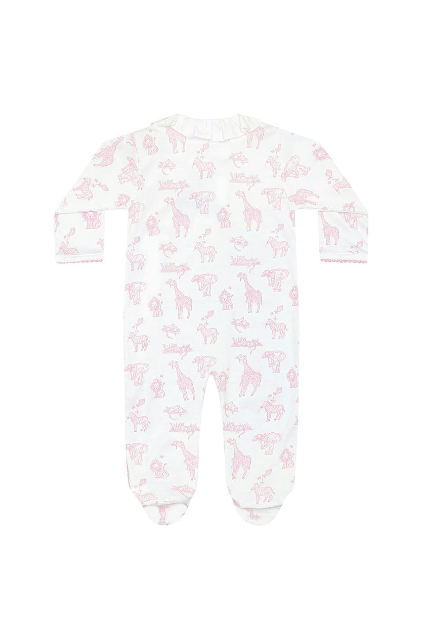Pink Safari Crossover Footie