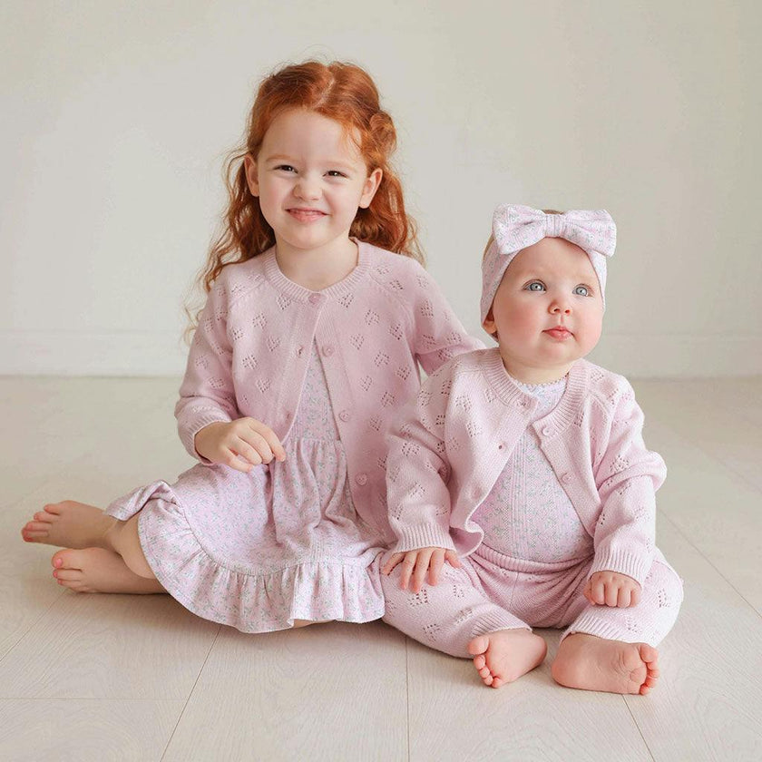 Icing Pink Pointelle Cardigan