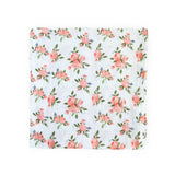 Cotton Muslin Swaddle Blanket - Watercolor Roses