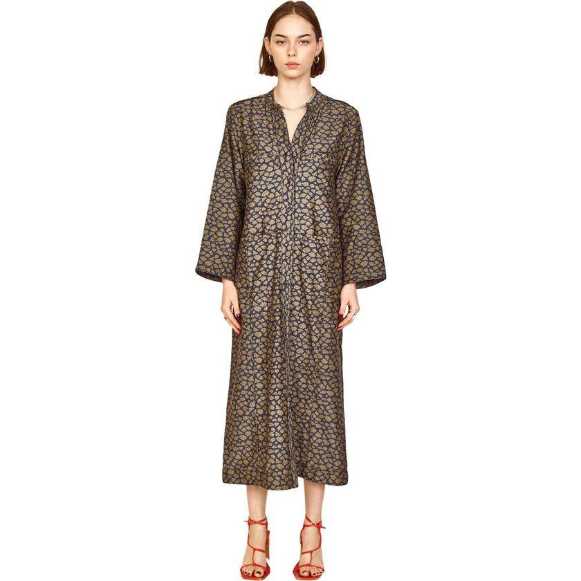 Malmo Dress in Navy Lilypad