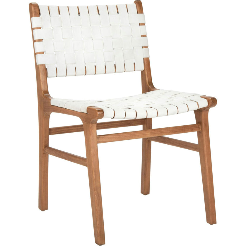 Taika Woven Leather Accent Chair
