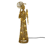 Kurt Adler 12-Inch Warm White Twinkle LED Gold Angel Tree Topper