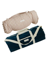 BLOOMERE  Nap Mat Set (Brown Gingham Navy  Bag)