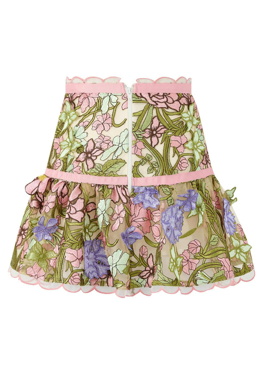 Bonnie Embroidered Mini Skirt