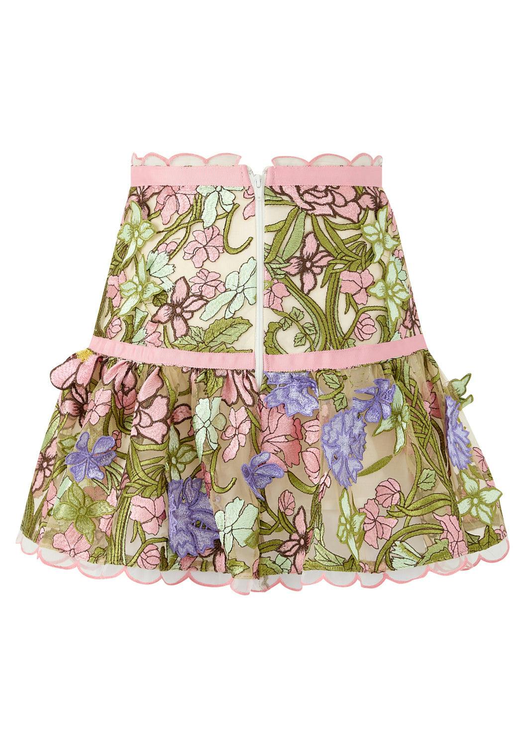 Bonnie Embroidered Mini Skirt
