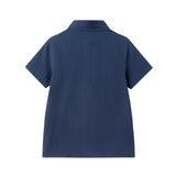 Tween Boys Basket Weave Buttondown Shirt | Navy