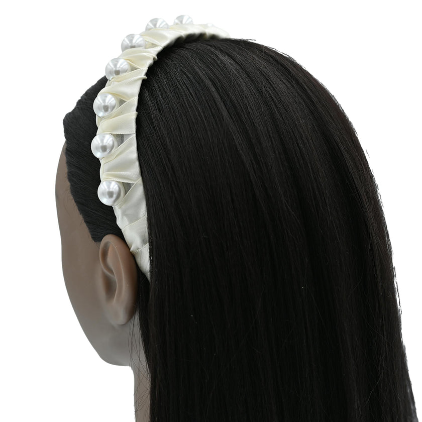 Multicolored Pearl Studded Headband