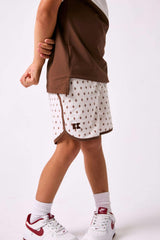 football retro super short with brown piping