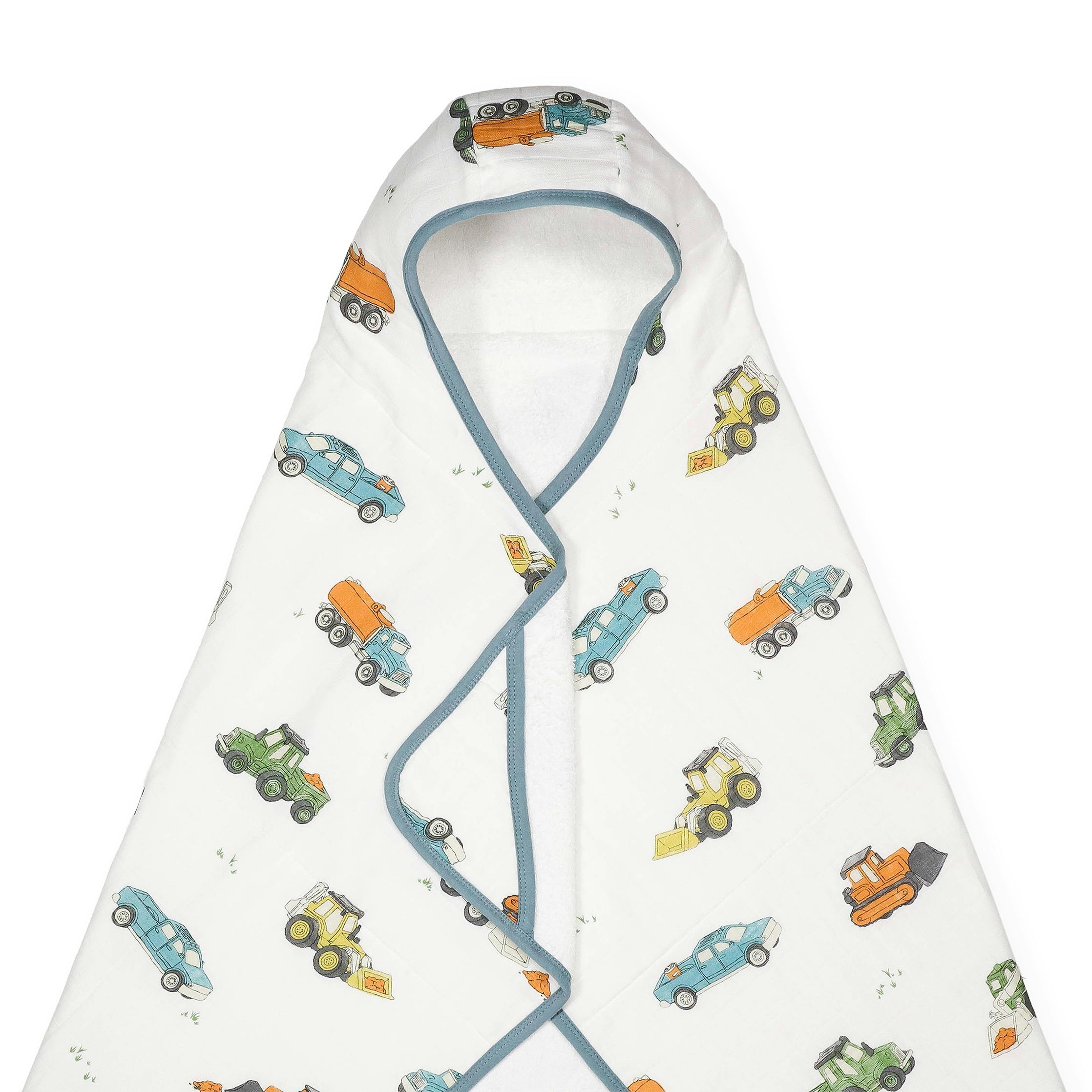 Toddler Hooded Towel - Work Trucks