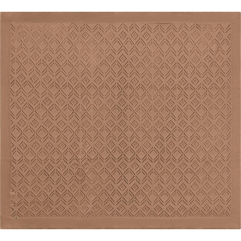 Pointelle Knit Blanket Ivory