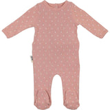 Ribbed Pineapple Footie and Beanie Set, Salmon