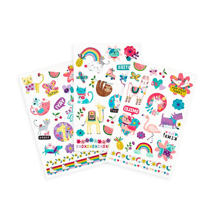 Tattoo-Palooza Temporary Tattoos - Funtastic Friends - 3 Sheets