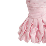 Light Pink Alerche Strapless Satin Dress