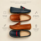 Alex Driver Moccasin | Natural Brown Leather