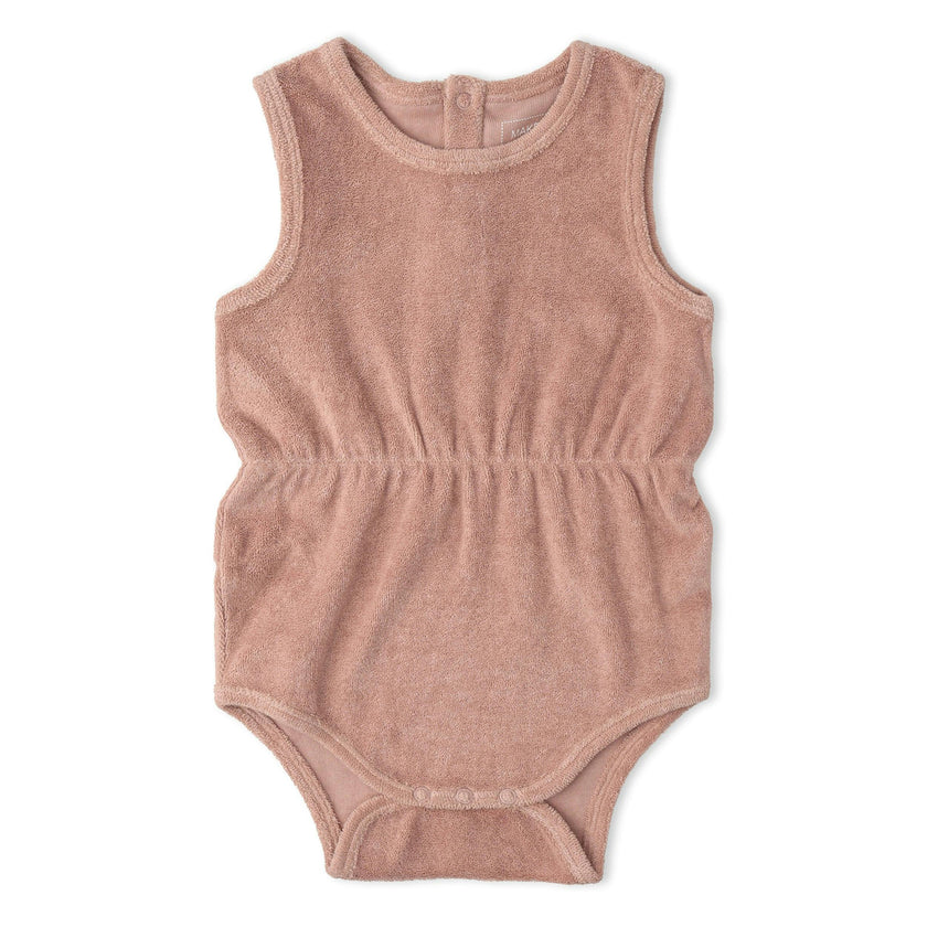Organic Clinch Romper - Clay