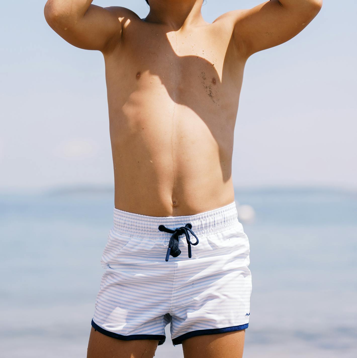 Powder Blue Stripe Boardies