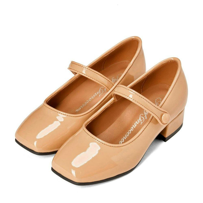Holly Square Toe Buckle Strap Heels