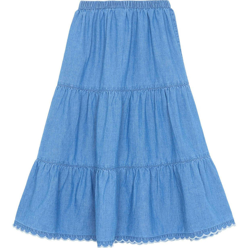 BONTON Celine Chambray Maxi Skirt - Chambray