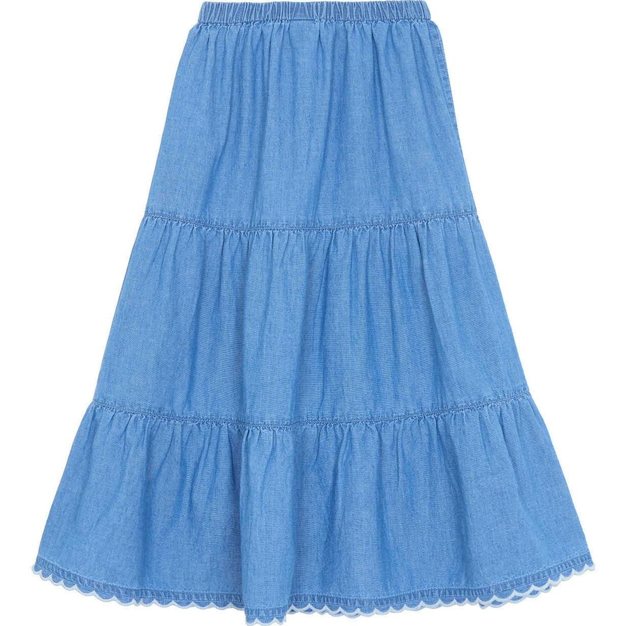 BONTON Celine Chambray Maxi Skirt - Chambray