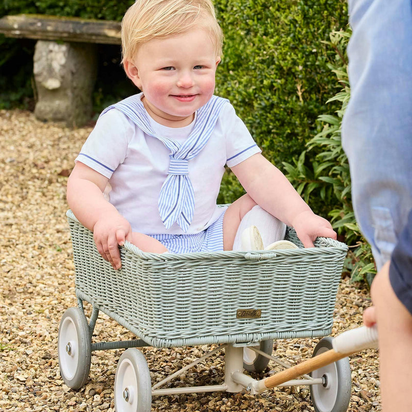 Edward Sailor Set in Pale Blue Stripe