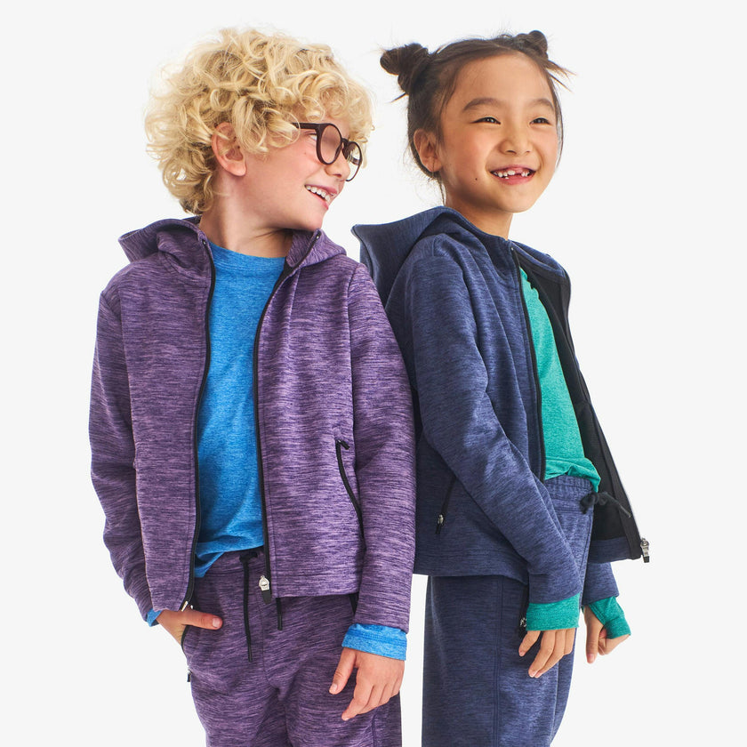 Kids cozy FlexKnit zip hoodie