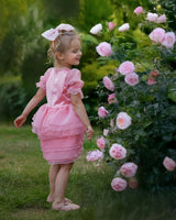 Blush Petal Princess Ruffle Dress