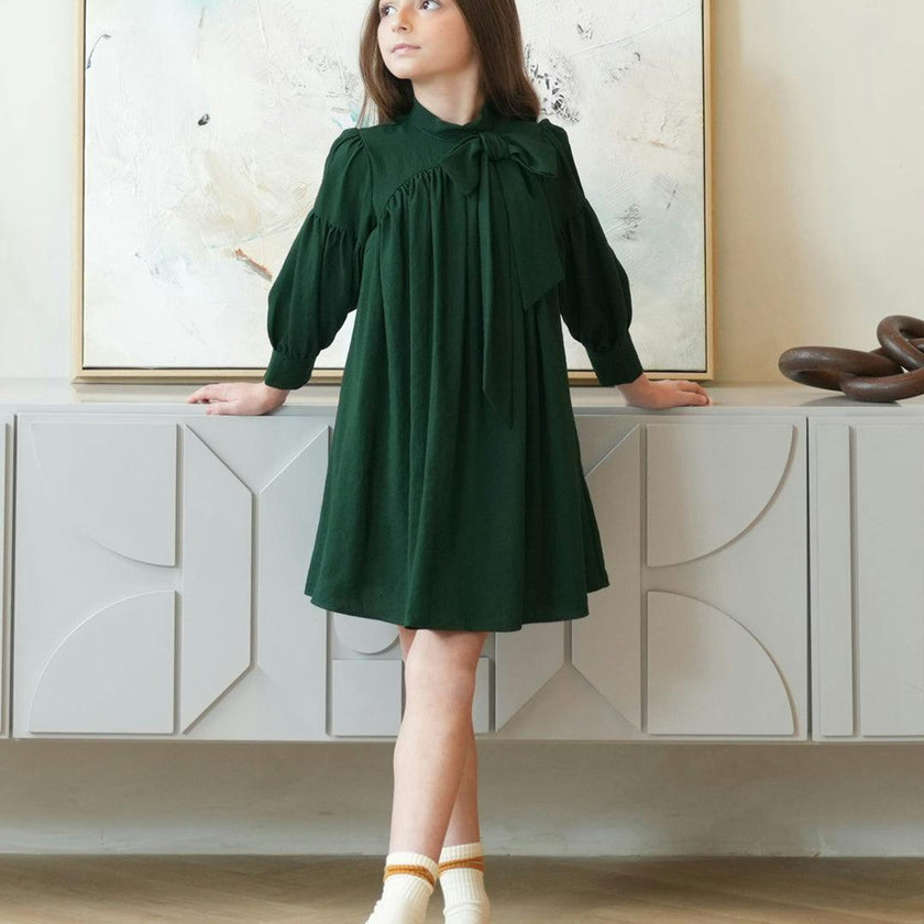 Talia dress (emerald-green)