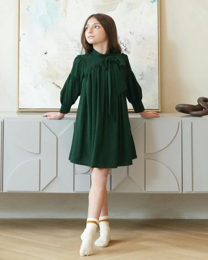 Talia dress (emerald-green)