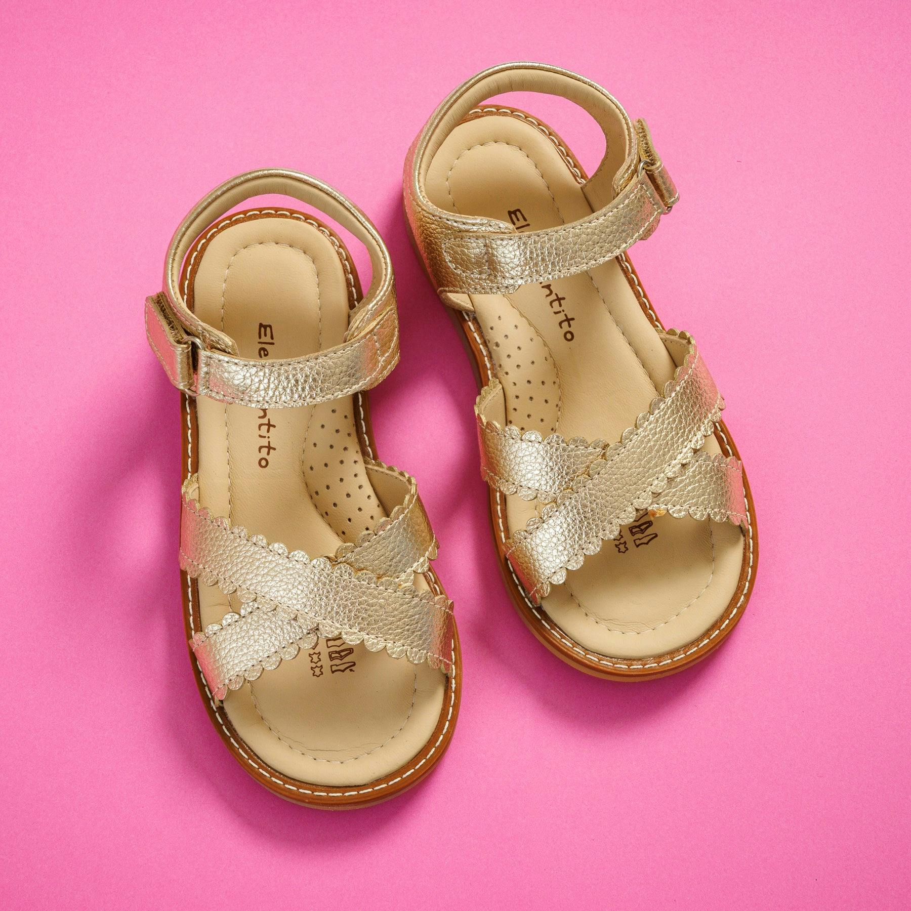 Bloom Sandal | Gold Leather