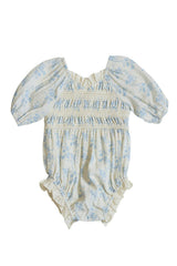 Baby Roselyn Romper in Ivory Porcelain Fleur