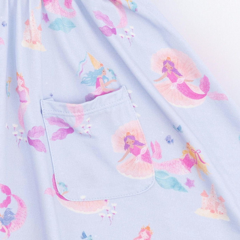 Mermaid Princesses - Twirly Short Sleeve Dress