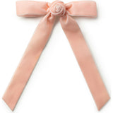 Rosette Velvet Long Tail Clip
