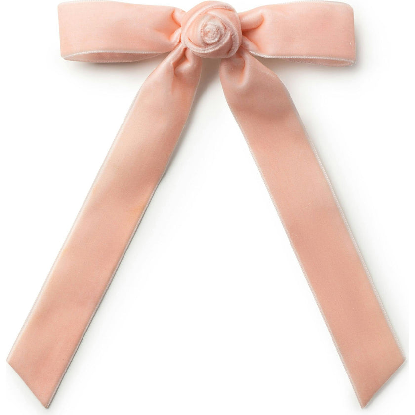 Rosette Velvet Long Tail Clip