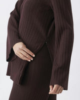 Dallas Rib Knit Nursing Top Cocoa