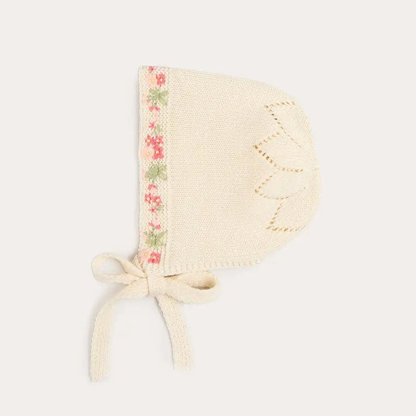Wildflower Embroidered Bonnet