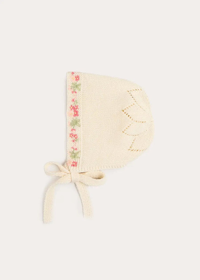 Wildflower Embroidered Bonnet