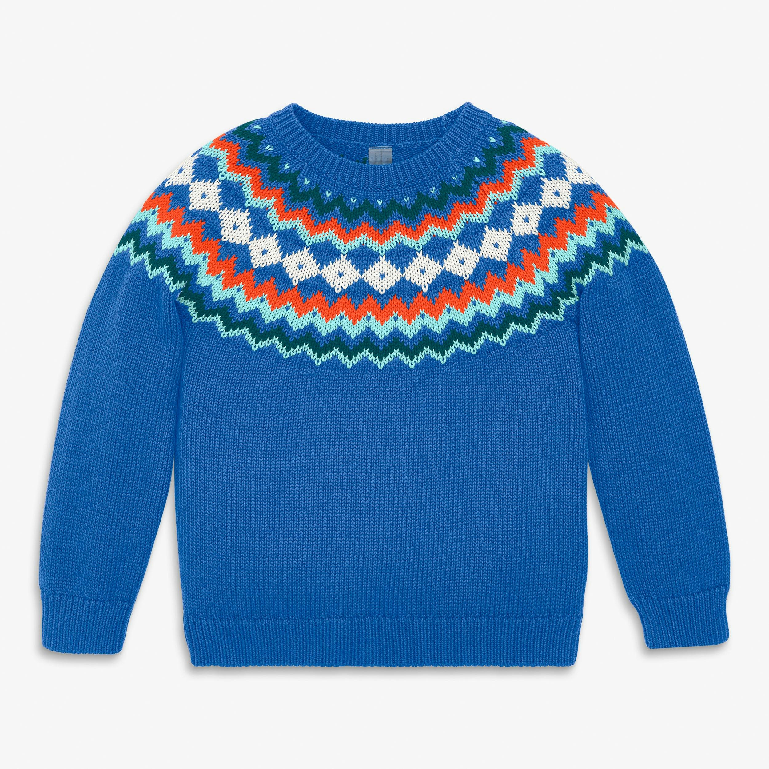 Kids snowflake fair isle sweater