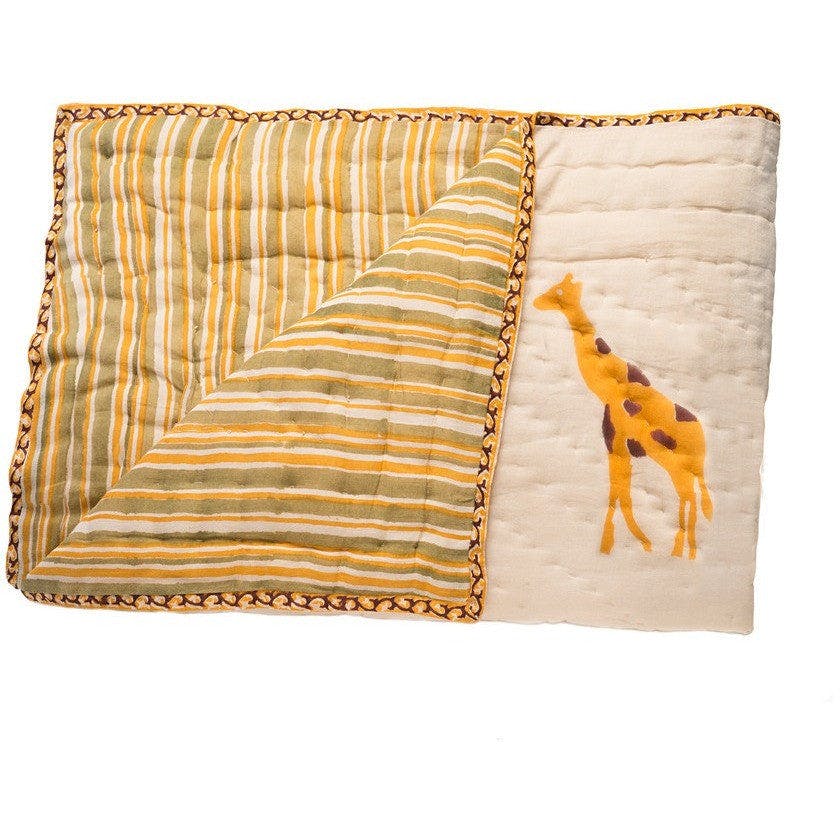 Organic Yellow Giraffe Quilt