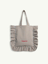 women's vichy frilled bag - foggy brown
