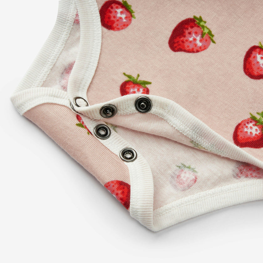 Strawberry Organic Cotton Long Sleeve One Piece