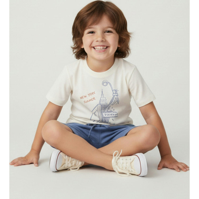 Organic Graphic Tee & Shorts Set - New York