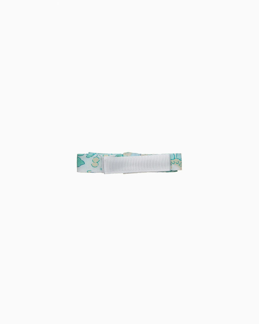 Small Bow Hair Clip in Peppermint Betsy